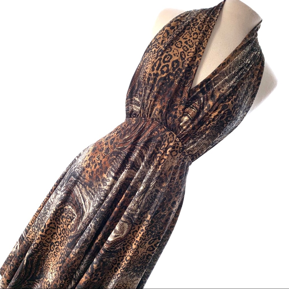 Backless Hanky Hem Halter Dress